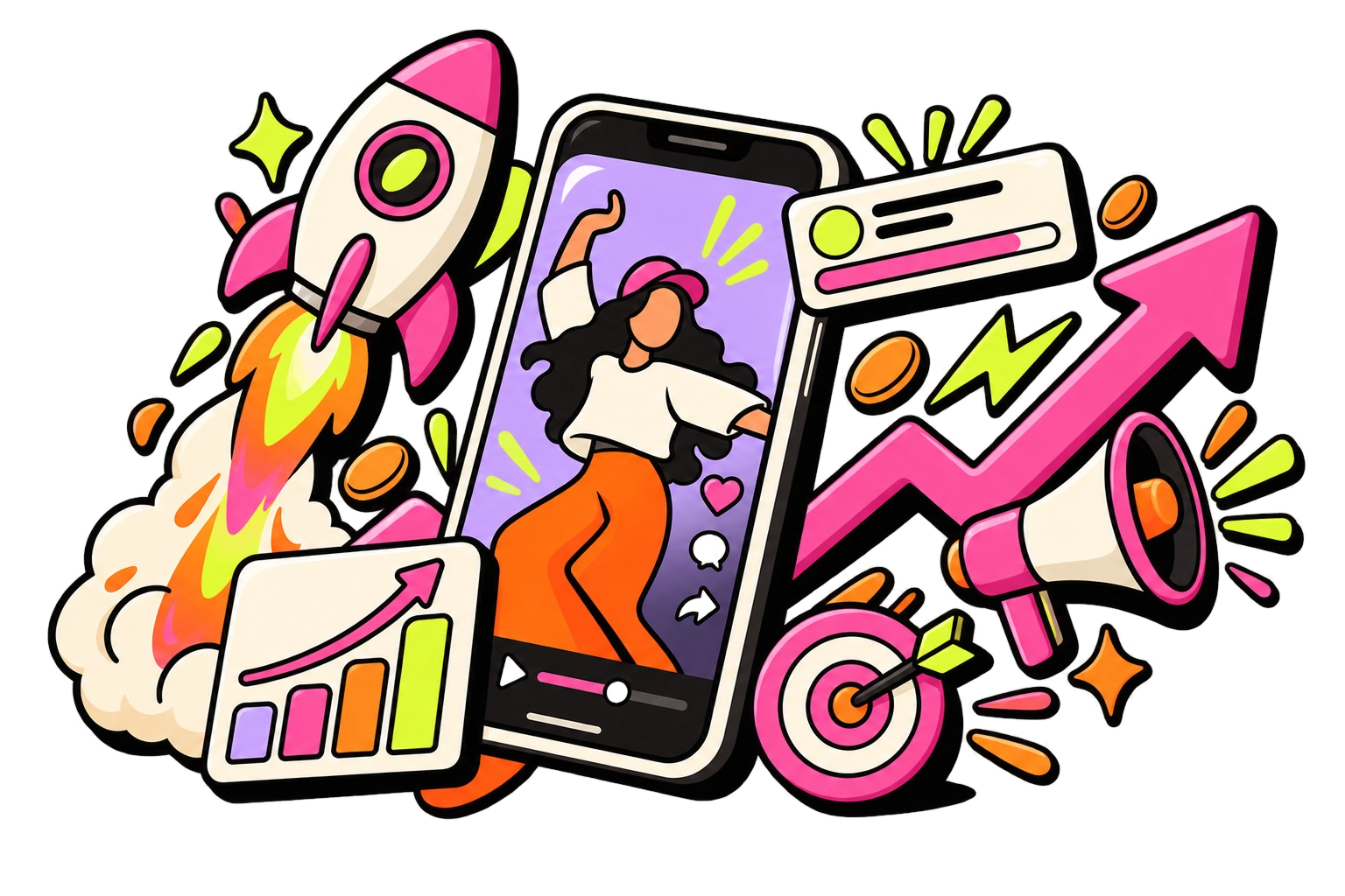 Paid social advertising, creator spark ads, and paid media management